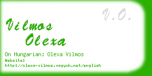 vilmos olexa business card